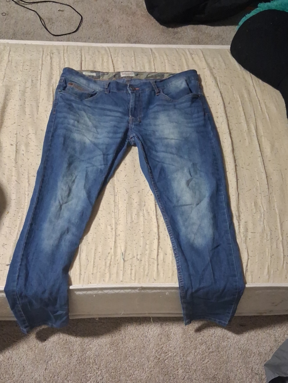 Weatherproof Men's Slim Straight Washed Blue Jeans